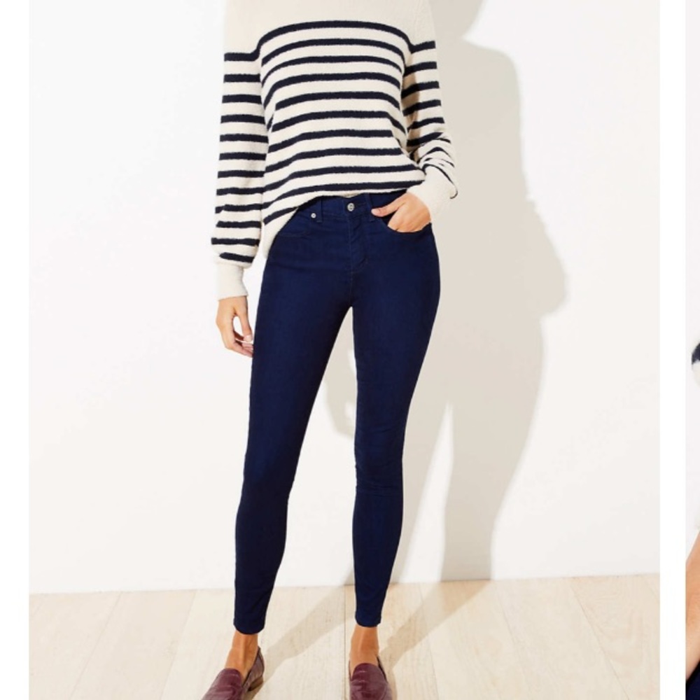 NWT LOFT COZY DENIM LEGGINGS, size 2